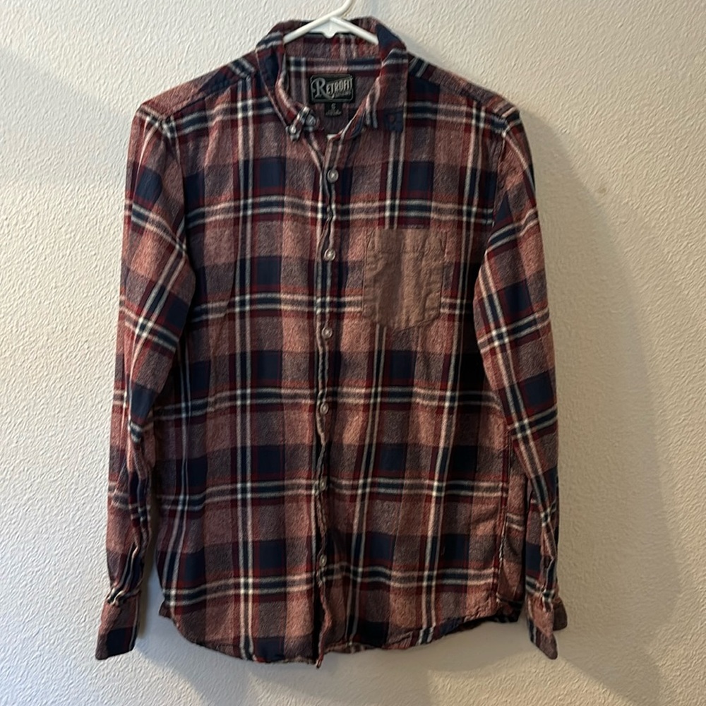 Retrofit button down flannel size small